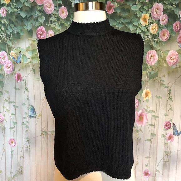 St. John Tops - St John Mock neck Knit Shell/Tank